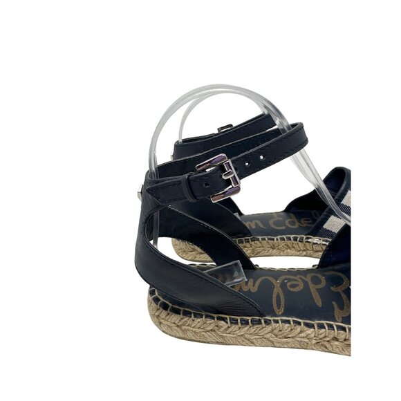 Sam Edelman Vivian Espadrille Sandals With Adjustable Ankle Strap Size 7.5M - Picture 3 of 11